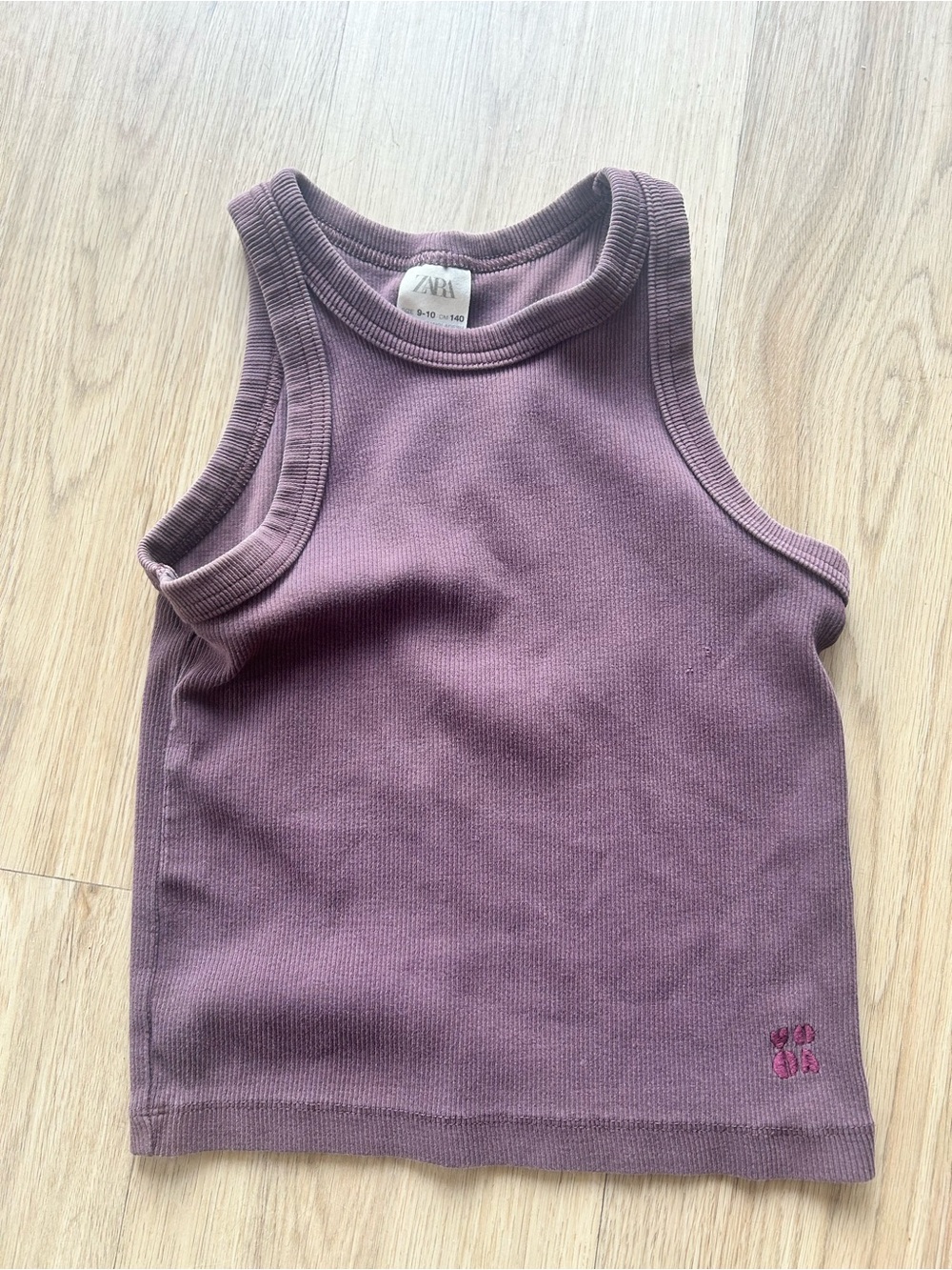 Zara Kids Mauve Ribbed Tank Top